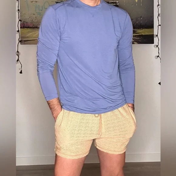 Johnnie-O | Course PrepFormance Long Sleeve Crewneck in Shoreline Blue (Small) - Picture 12 of 13